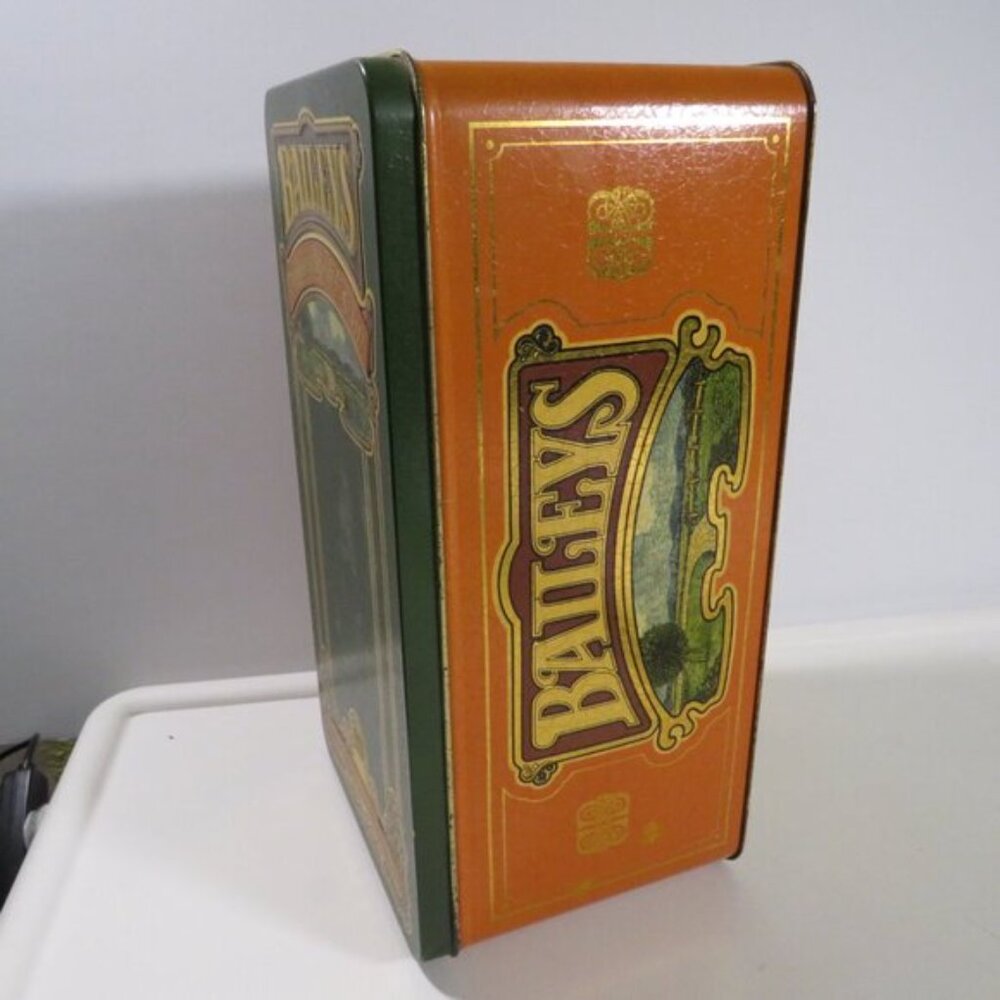 Bailey's Original Irish Cream Metal Tin easy open orange green warm colors - Picture 3 of 6